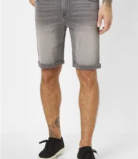 Redpoint stretch denim bermuda grijs washing