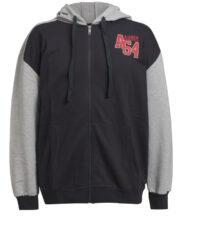 Ahorn grote maat hoodie sweat vest blauw met grijs model Tim