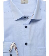 Marvelis grote maat overhemd lange mouw blauw design