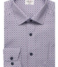 Marvelis overhemd lange mouw lila en paars fantasie design strijkvrij