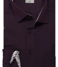 Marvelis grote maat overhemd lange mouw paars design