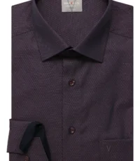 Marvelis grote maat overhemd lange mouw paars ingeweven werkje