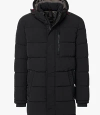 Casa Moda grote maat parka jack zwart met afneembare capuchon