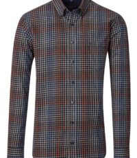 Casa Moda mouwlengte7 overhemd meerkleurige ruit flanel 3xlt 72cm