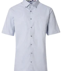 Casa Moda overhemd korte mouw lichtblauw contrast