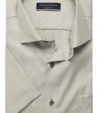 Casa Moda overhemd korte mouw lichtgroen contrast