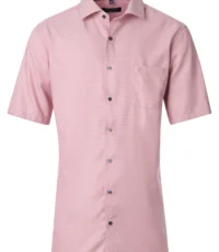 Casa Moda overhemd korte mouw oud roze contrast