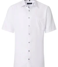 Casa Moda overhemd korte mouw wit contrast