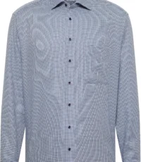 Eterna mouwlengte7 overhemd blauw design strijkvrij