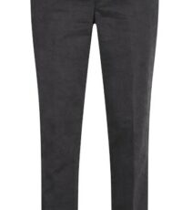 Luigi Morini grote maat chino jeans met elastische band zwart