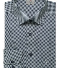 Marvelis grote maat overhemd lange mouw blauw en groen design comfort fit