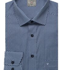 Marvelis grote maat overhemd lange mouw donkerblauw en blauw design