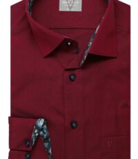 Marvelis grote maat overhemd lange mouw donkerrood