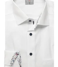 Marvelis overhemd lange mouw wit design strijkvrij