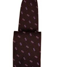 Stropdas bordeauxrood / bruin design