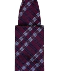 Stropdas bordeauxrood diagonaal design