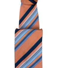 Stropdas oranje en grijs diagonaal design
