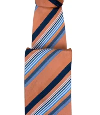 Stropdas oranje en grijs diagonaal design