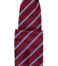 Stropdas rood, wit en blauw diagonaal design