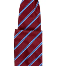 Stropdas rood, wit en blauw diagonaal design