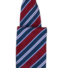 Stropdas rood, wit en grijs diagonaal design