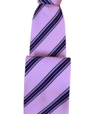 Stropdas roze en blauw diagonaal design