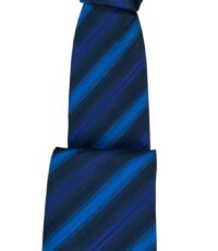 Stropdas zwart en blauw diagonaal design
