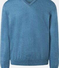 Maerz grote maat trui V-hals blauw