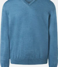 Maerz grote maat trui V-hals blauw
