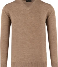 Maerz mouwlengte7 v-hals trui beige