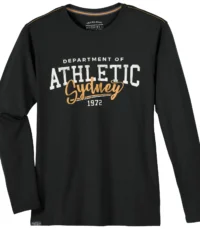 Redfield t-shirt lange mouw grote maat zwart Athletic Sydney