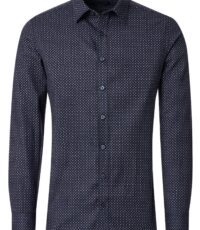 Casa Moda overhemd lange mouw blauw fantasie design