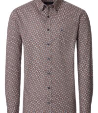 Casa Moda overhemd lange mouw camel design