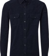 Casa Moda overhemd lange mouw donkerblauw dubbele borstzakken