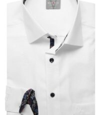 Marvelis overhemd lange mouw wit contrast