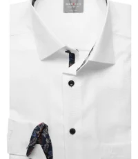Marvelis overhemd lange mouw wit contrast