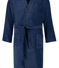 Adamo grote maat badjas donkerblauw velours