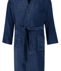 Adamo grote maat badjas donkerblauw velours
