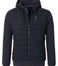 Casa Moda grote maat hoodie vest donkerblauw