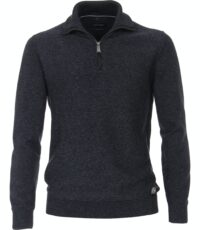 Casa Moda grote maat troyer met rits donkerblauw