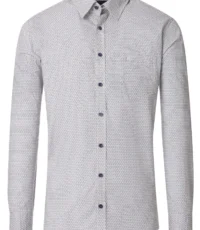 Casa Moda overhemd lange mouw beige blauw fantasie design