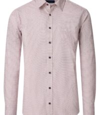 Casa Moda overhemd lange mouw blauw en rood design