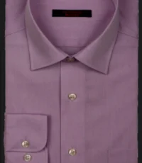 Cotton Island lange mouw overhemd met borstzakje in uni paars