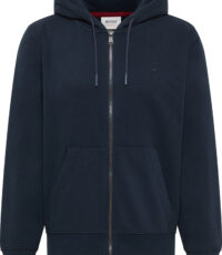 Mustang grote maat hoodie sweatvest donkerblauw
