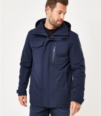 Redpoint grote maat winterjas donkerblauw met vaste capuchon