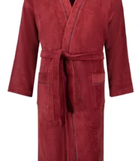Adamo grote maat badjas bordeauxrood velours