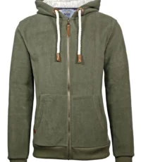 Brigg hoodie fleece jack groen mouwlengte8 80cm