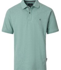 Casa Moda grote maat stretch poloshirt uni groen