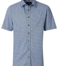 Casa Moda overhemd korte mouw blauw en lichtblauw design.jpg