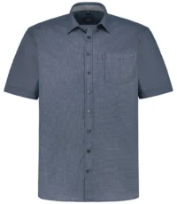 Casa Moda overhemd korte mouw donkerblauw design